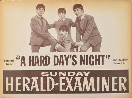 Lot #2062  Beatles A Hard Day's Night Newspaper Box Insert - Image 1