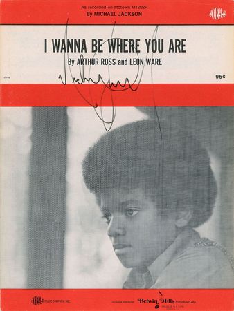 Lot #2174 Michael Jackson Signed Sheet Music
