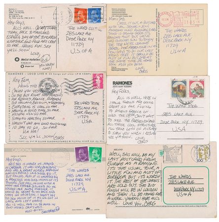 Lot #2554 CJ Ramone's Group of (6) Handwritten