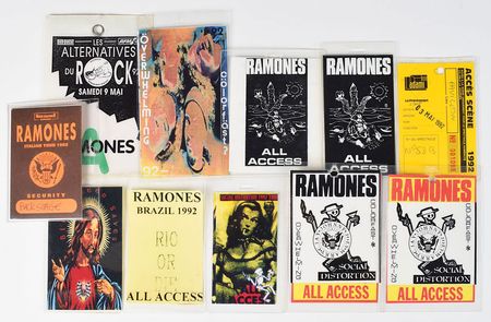 Lot #2523 CJ Ramone's 1992 Tour Itineraries and