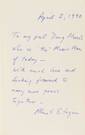 Lot #2226 Ahmet Ertegun Signed Book - Image 1