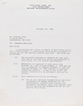 Lot #2497 Tom Scholz Signed Document - Image 1