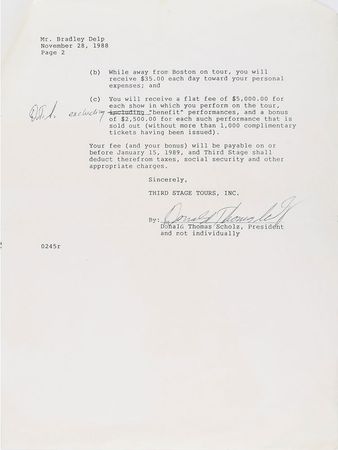 Lot #2497 Tom Scholz Signed Document - Image 2