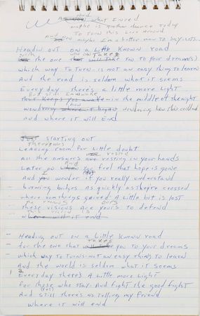 Lot #2496 Brad Delp's Handwritten Lyrics Notebooks - Image 2