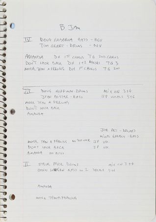 Lot #2496 Brad Delp's Handwritten Lyrics Notebooks - Image 6