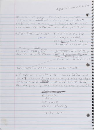Lot #2495 Brad Delp's Handwritten Lyrics Notebook - Image 5