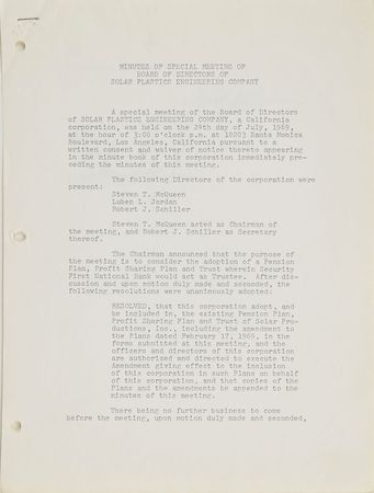 Lot #830 Steve McQueen Signed Document - Image 1