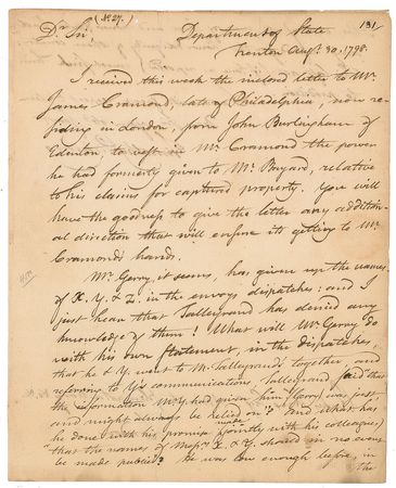 Lot #143 Timothy Pickering: 