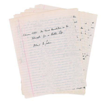 Lot #330 Albert Sabin: Sabin observes the state of medicine in China - Image 1