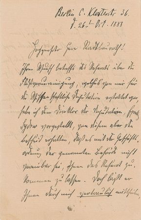 Lot #327 Robert Koch: Scarce letter by the 'father of bacteriology' - Image 1