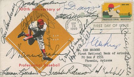 Lot #1065 Baseball Hall of Famers First Day Cover - Image 1