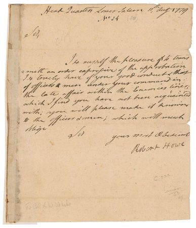 Lot #102 Robert Howe Signed Letter - Image 1