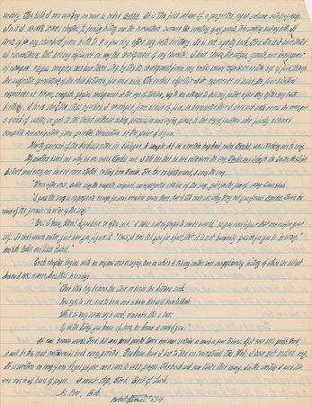 Lot #419 Robert Stroud: Insightful letter from the Birdman of Alcatraz, refuting Darwin's claim that birds have 
