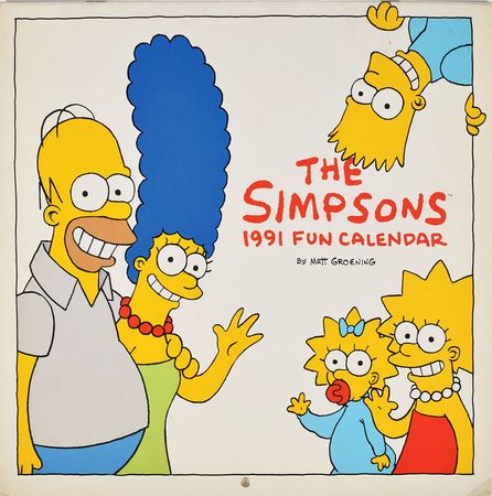 Lot #592 Matt Groening Calendar - Image 2