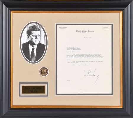 Lot #255 John F. Kennedy Typed Letter Signed - Image 1
