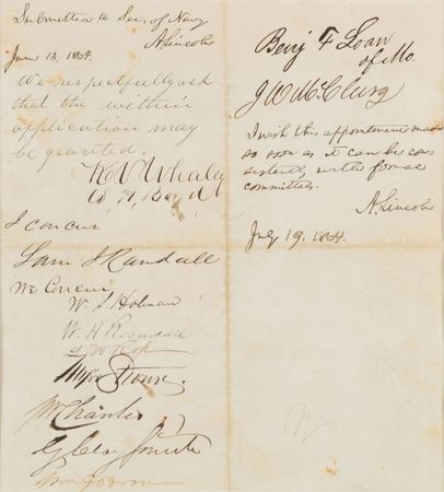 Lot #222 Abraham Lincoln: Superb pairing of Civil War-dated Lincoln endorsements - Image 2