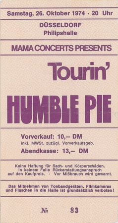 Lot #761 Humble Pie Ticket Stub - Image 2