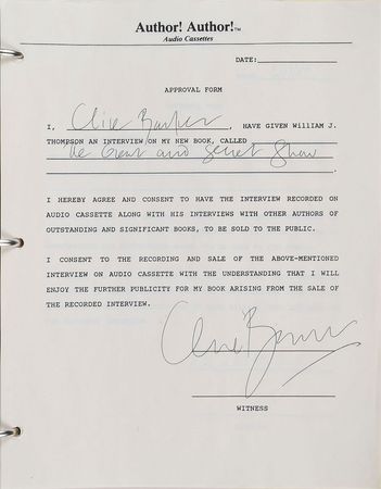 Lot #646 Authors: Large assemblage of authors—from Clancy and Leonard to Cousy and Schirra - Image 1