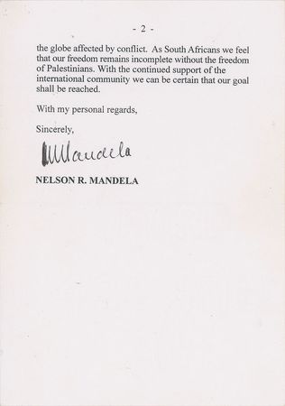 Lot #305 Nelson Mandela: 