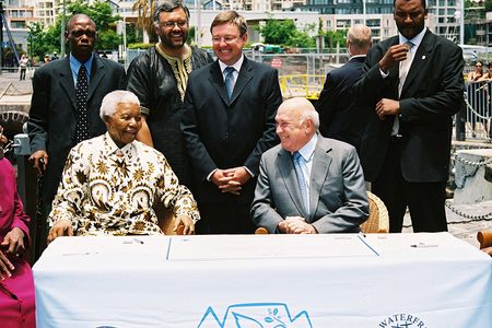 Lot #303 Nelson Mandela: Mandela, de Klerk, and Tutu dedicate Cape Town's Nobel Square - Image 3