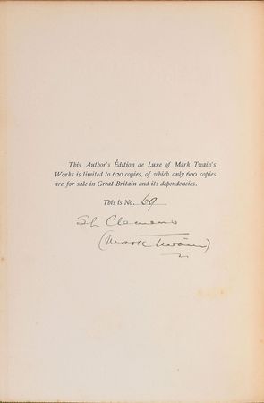 Lot #603 Samuel L. Clemens: The works of 