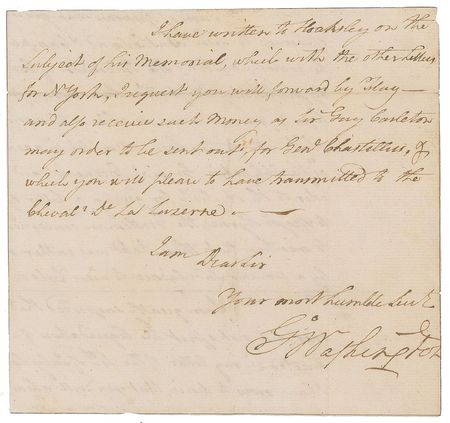 Lot #191 George Washington: General Washington considers debts and prisoner exchange at war's end - Image 1