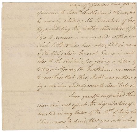 Lot #191 George Washington: General Washington considers debts and prisoner exchange at war's end - Image 2