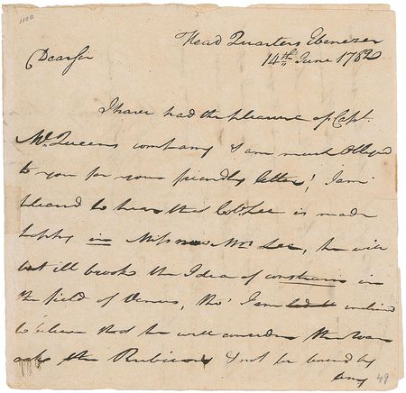 Lot #184 Anthony Wayne: 'Mad Anthony' writes on the marriage of 'Light-Horse Harry' - Image 1