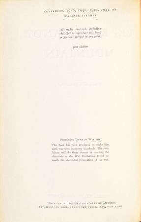 Lot #669 Wallace Stegner Book - Image 2