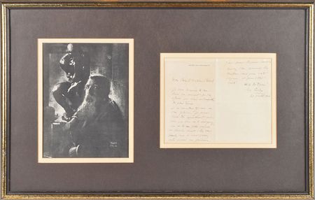 Lot #574 Auguste Rodin Handwritten Letter Signed - Image 1