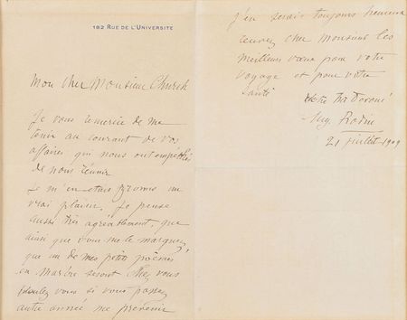 Lot #574 Auguste Rodin Handwritten Letter Signed - Image 2