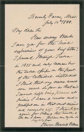 Lot #657 Oliver Wendell Holmes, Sr - Image 1