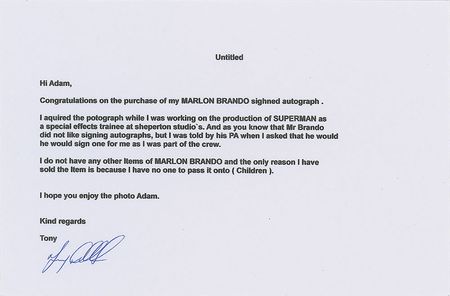 Lot #811 Marlon Brando: Brando as Superman's father, Jor-El - Image 2