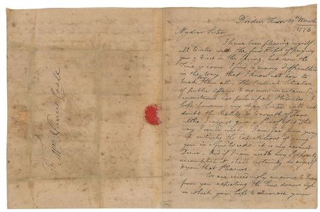 Lot #12 Francis Hopkinson: Hopkinson writes his