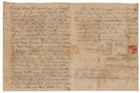 Lot #12 Francis Hopkinson: Hopkinson writes his sister in 1776, inquiring about her husband's production of saltpeter - Image 2