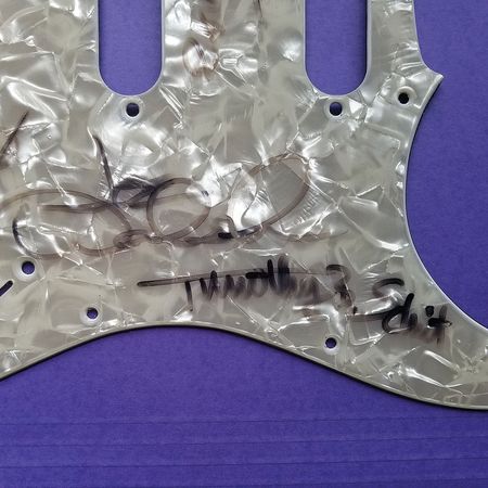 Lot #702 The Eagles: Bullet Strat signed by five Eagles - Image 5