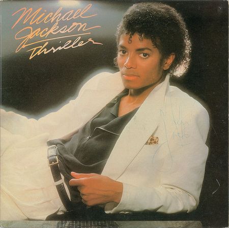 Lot #714 Michael Jackson: Sought-after twice-signed Thriller - Image 1