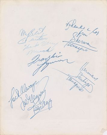 Lot #708 Frankie Lymon and the Teenagers Signed Photograph - Image 2