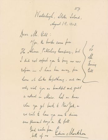 Lot #663 Edwin Markham - Image 4