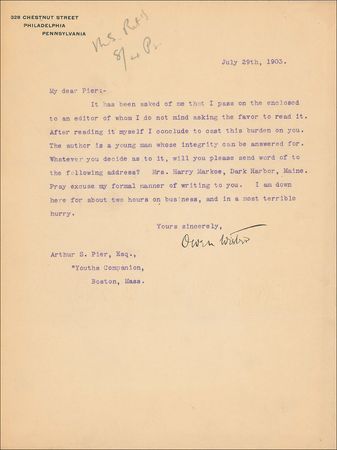 Lot #672 Owen Wister - Image 2