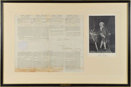 Lot #194 John Adams: Adams grants passage for a 