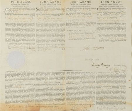 Lot #194 John Adams: Adams grants passage for a 