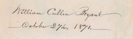 Lot #656 Oliver Wendell Holmes and William Cullen Bryant - Image 1