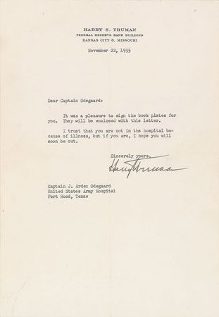Lot #291 Harry S. Truman Typed Letters Signed - Image 1