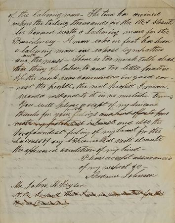 Lot #224 Andrew Johnson: 