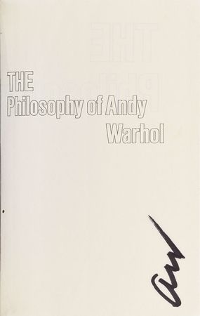 Lot #589 Andy Warhol Book - Image 1