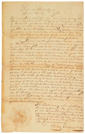 Lot #211 William Henry Harrison: 