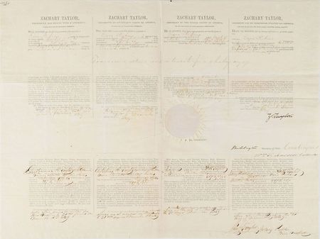 Lot #214 Zachary Taylor Signed Document - Image 1