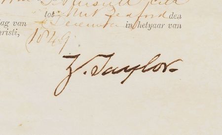 Lot #214 Zachary Taylor Signed Document - Image 2