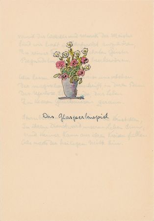 Lot #615 Hermann Hesse: Beautiful illustrated poem by the revered Nobel laureate - Image 1
